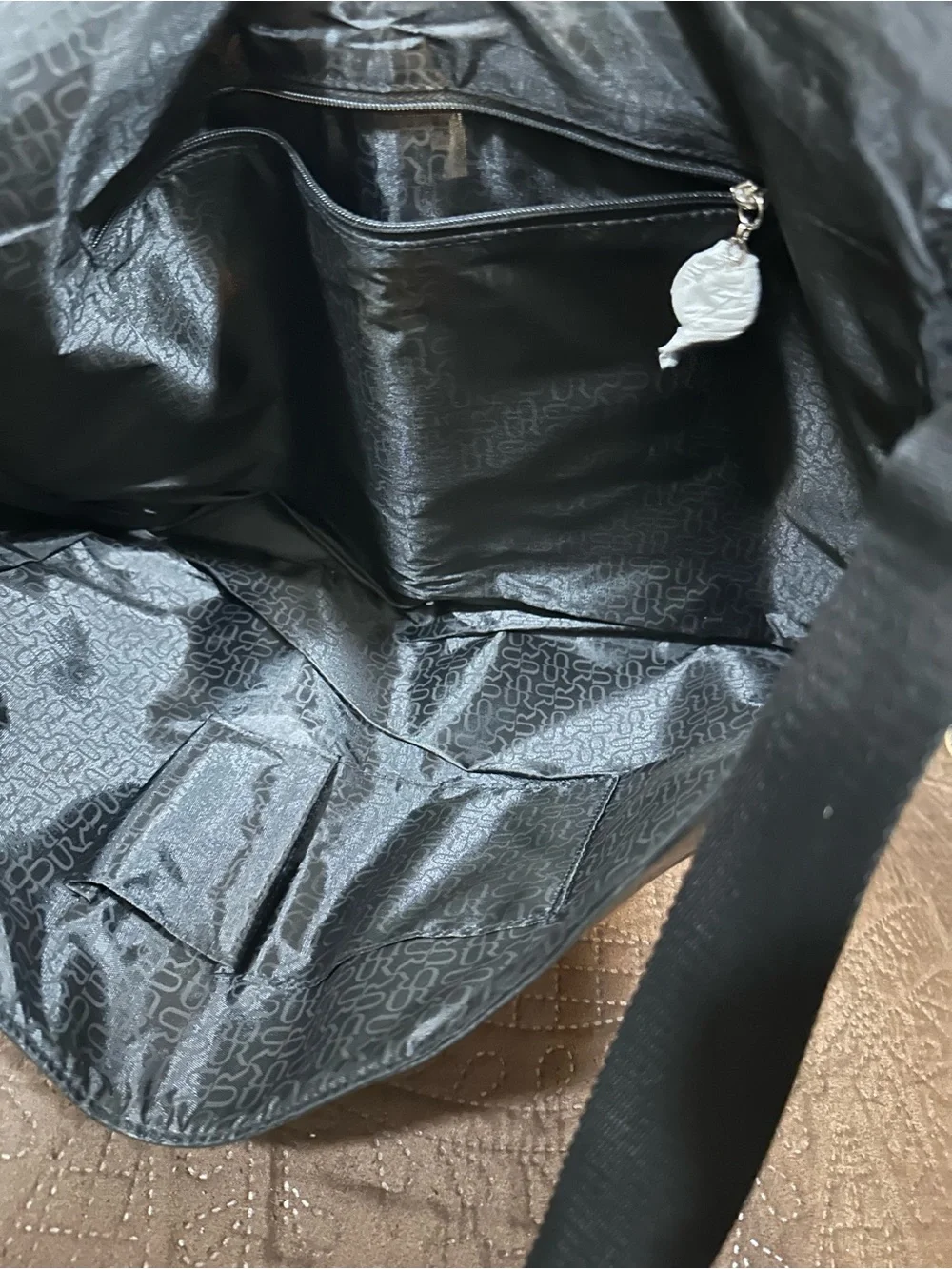 Black Men's Crossbody Messenger Bag - Minimal Leather Design